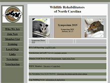 Tablet Screenshot of ncwildliferehab.org